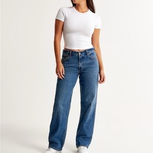 NWT Abercrombie Curve Love Low Rise Baggy Jean